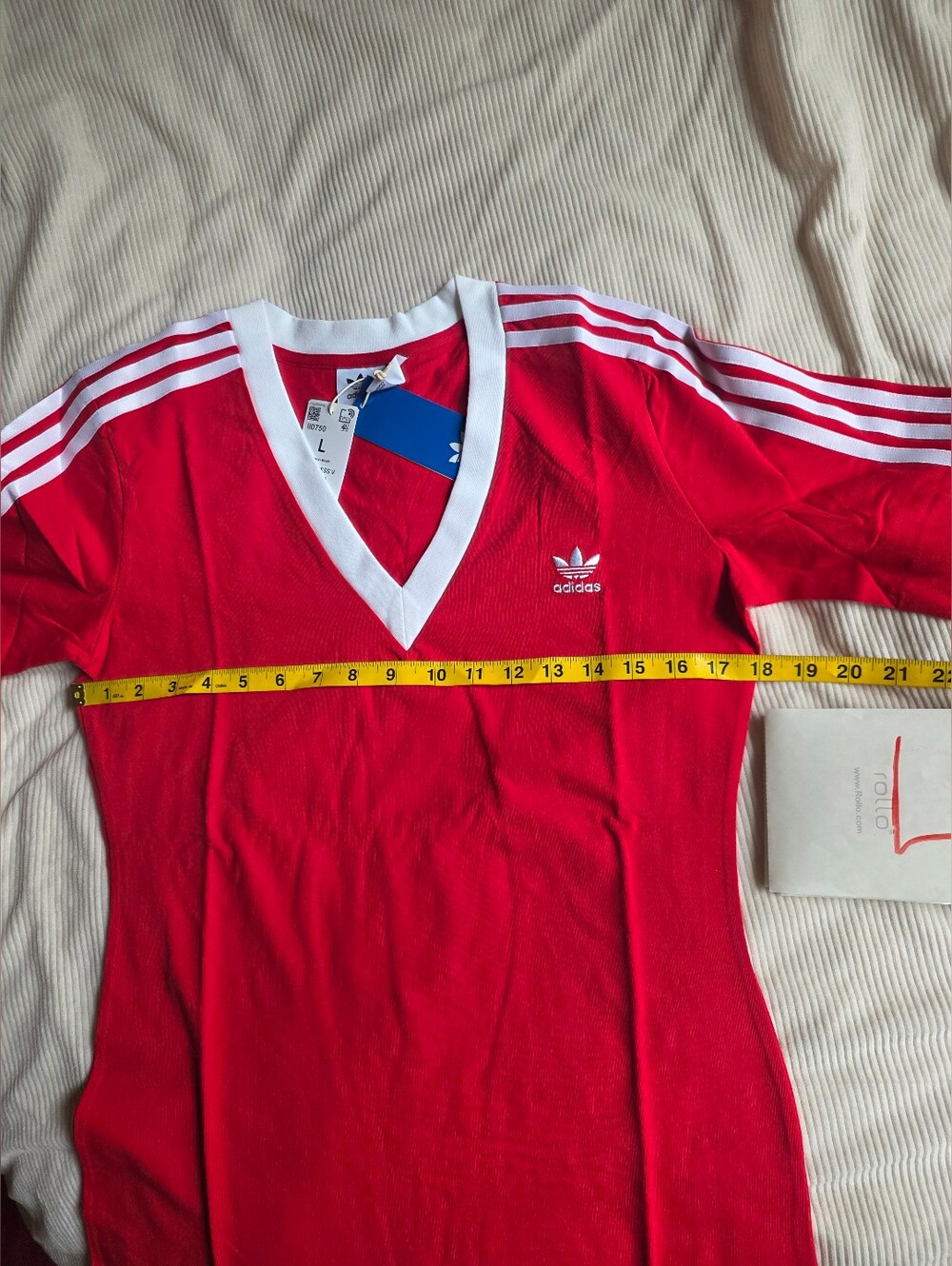 Adidas Maxi Dress red w/ tri-stripes BNWT!!! - Picture 14 of 16